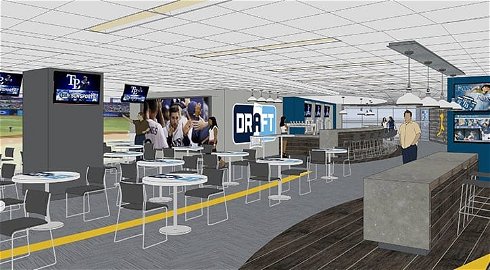 Hospitality Design ideas is explored using the PRA BIM Model and rendered for presentation to the Tampa Bay Rays