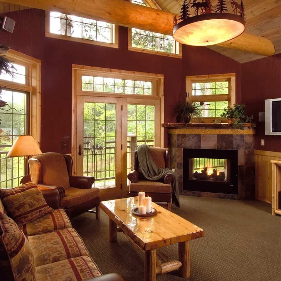 Wisconsin Wilderness Cabin Living Room
