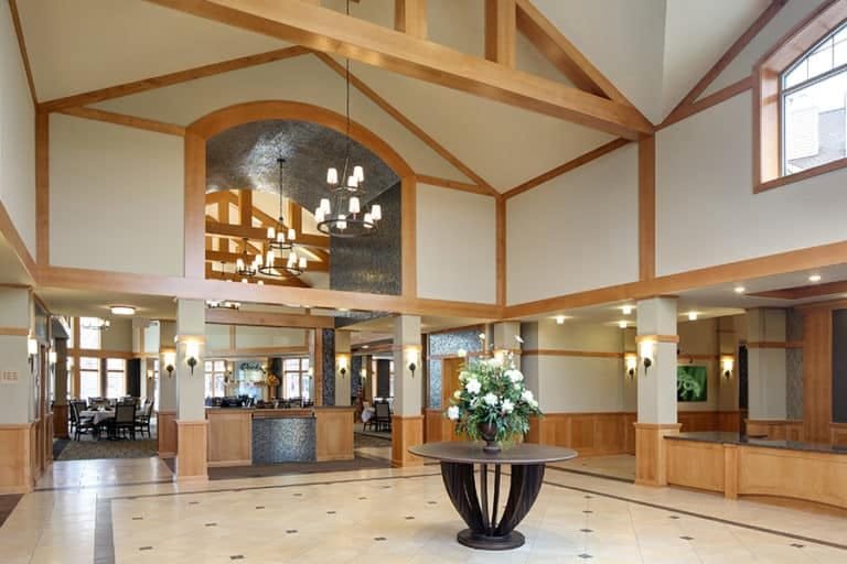 Lobby within Shorehaven, a a retirement and assisted living home