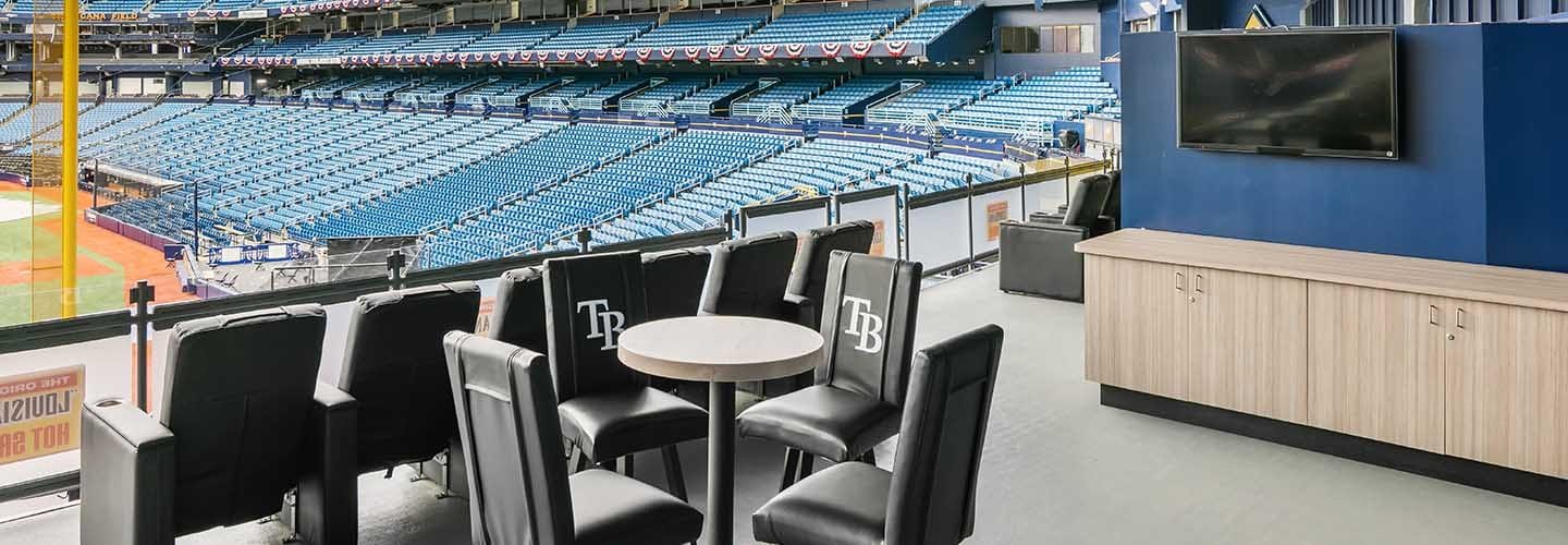 PRA Hospitality led the design of new private boxes at Tropicana Field for the Tampa Bay Rays