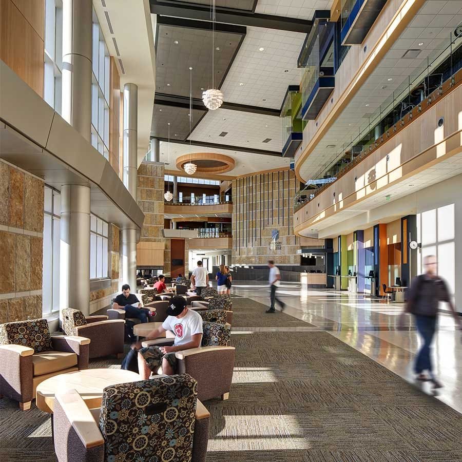 Madison College Student Achievement Center Lobby and Commons