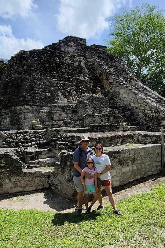 Jedd Heap and family on vacation visiting ruins in Mexico