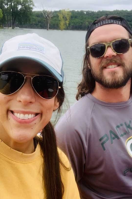 Education Architect Molly Ryan kayaking with her husband