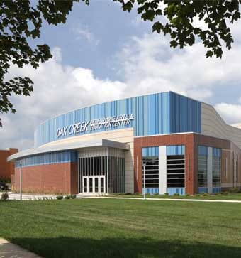 Oak Creek High School Exterior Performing Arts Center