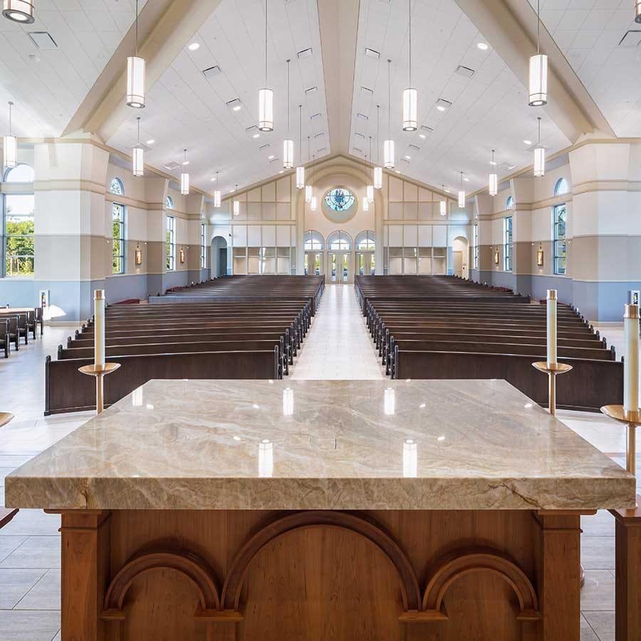 Our Lady of the Angels Catholic Church Altar and Sanctuary in Lakewood Ranch Florida