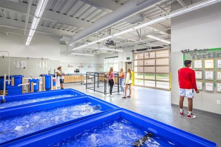 Wisconsin Dells High School Aquaponics Lab