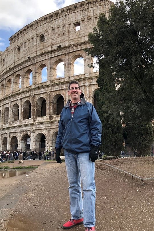 Jason Puestow In Front Of Colosseum