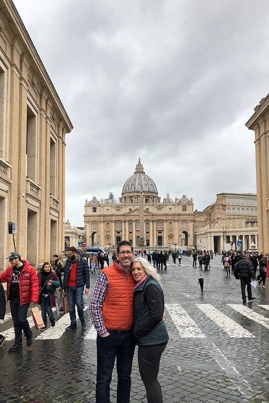 Jason Puestow in front of Vatican